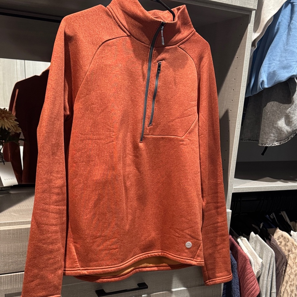 L.L. Bean Men's Rust Quarter-Zip Jacket